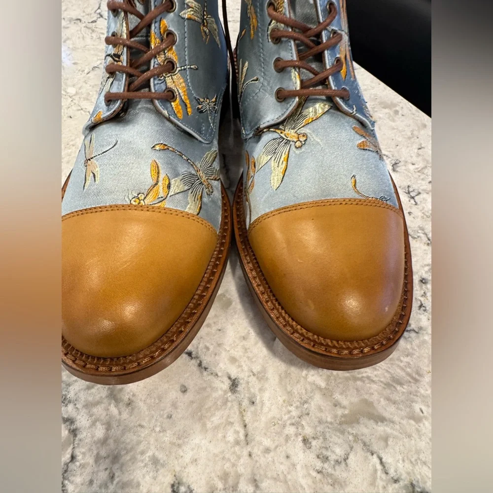 Men's Taft The Jack in Blue Dragonfly Boots - Artisan Handmade in Spain Size 39 - Picture 4 of 11